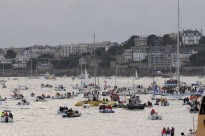 embarcations à la sortie du sas @A.Cassim