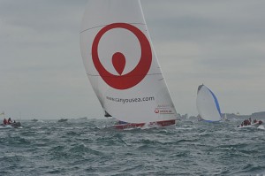 Veolia Environnement Roland Jourdain au départ de la RRhum @A.Cassim