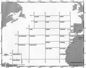 carte meteo grand large établie par Météo-France