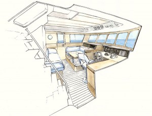 Valparaiso 48 - la timonerie