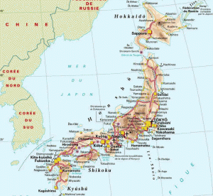 carte du Japon 