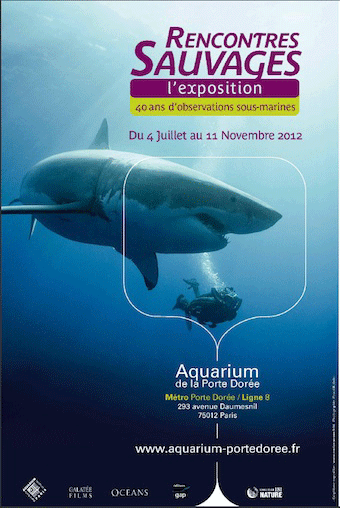 "Rencontres sauvages" Affiche de l'expo  à l'Aquarium de la Porte dorée