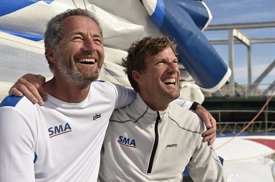 M Desjoyaux et Paul Meilhat photo R.Gladu.Windreport - SMA